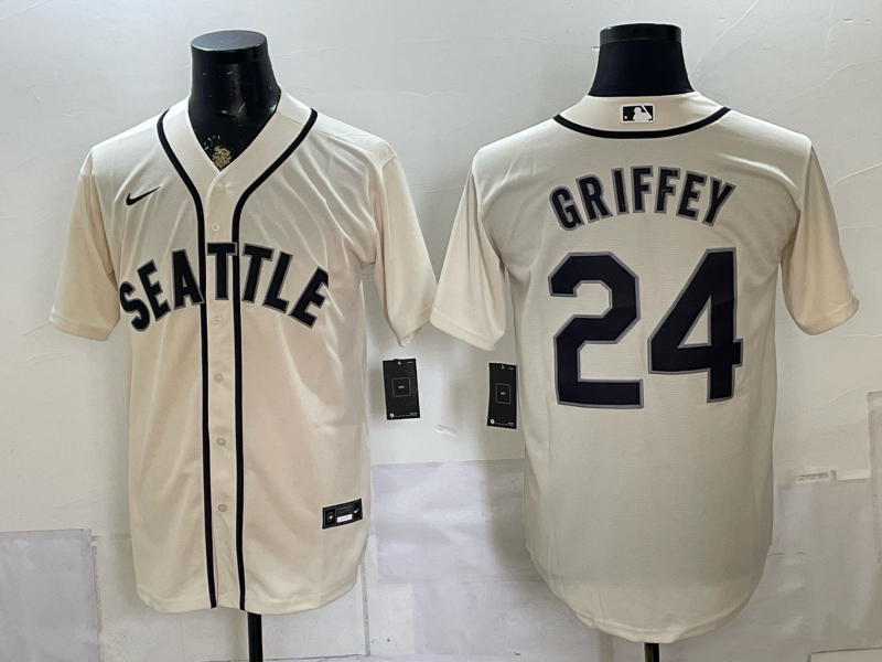 Men Seattle Mariners #24 Griffey cream Game 2026 Nike MLB Jersey 0716003->seattle mariners->MLB Jersey